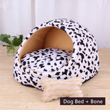 Luxury Animal Print Dog House Bed