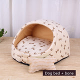 Luxury Animal Print Dog House Bed