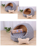 Luxury Animal Print Dog House Bed