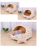 Luxury Animal Print Dog House Bed
