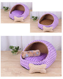 Luxury Animal Print Dog House Bed